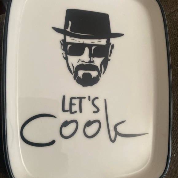 White Ceramic 'Let's Cook' spoon rest - Picture 2 of 3